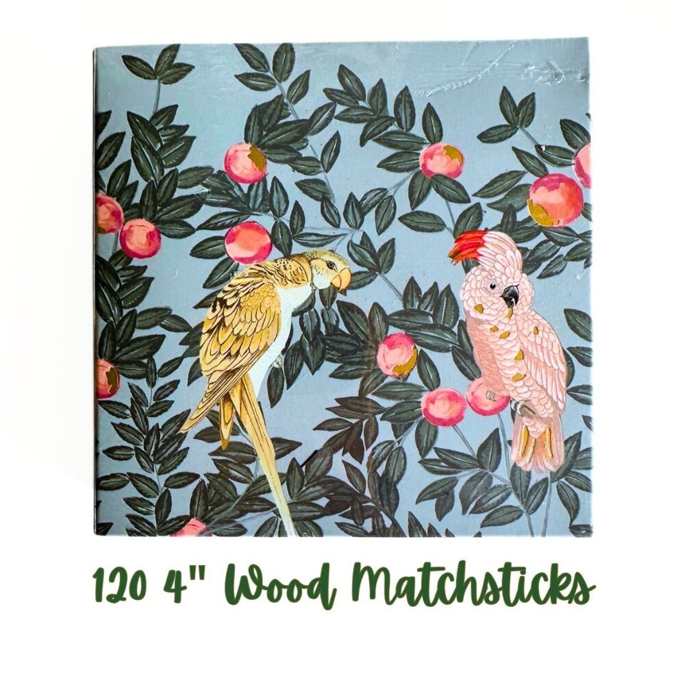 ANTHROPOLOGIE  120 4 inch Wood Matchsticks Matchbox NEW